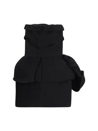 Magda Butrym Black Viscose Cocktail Dress In Black