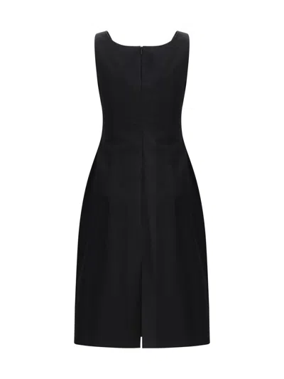 Magda Butrym Sleeveless Dress With Draped Neckline In Black In Black