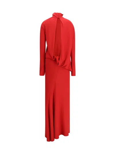Magda Butrym Long Open-back Dress In Red