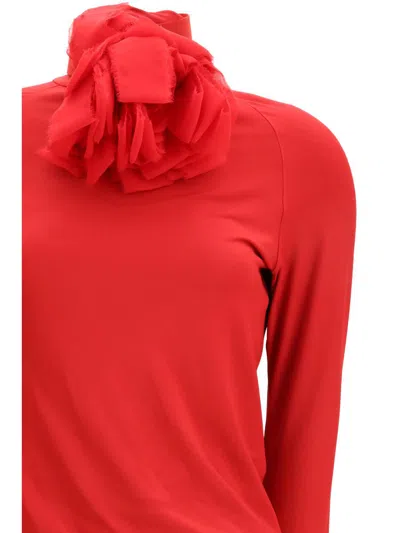 Magda Butrym Long Open-back Dress In Red