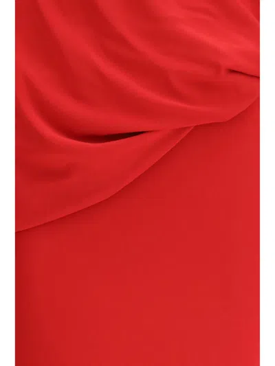 Magda Butrym Long Open-back Dress In Red