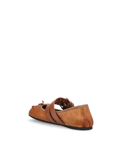 Miu Miu Low Shoes In Brown