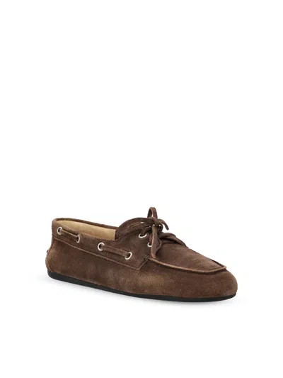 Miu Miu Round-toe Loafers In Brown