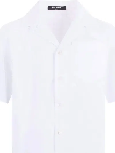 Balmain Short-sleeve Shirt In White