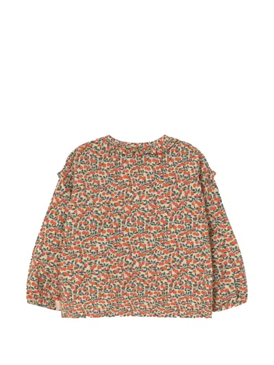 荷叶边花卉衬衫