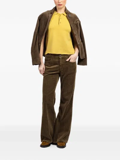 Hannes Roether Corduroy Flared Trousers In Brown