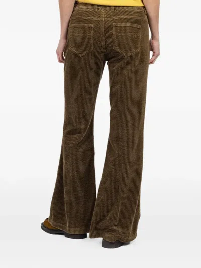 Hannes Roether Corduroy Flared Trousers In Brown