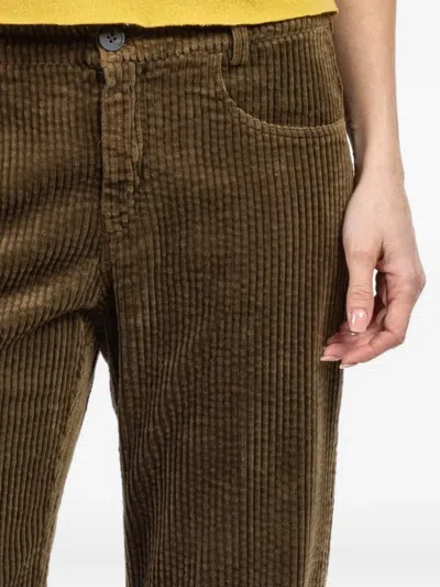 Hannes Roether Corduroy Flared Trousers In Brown