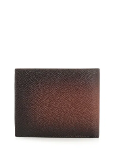 Ferragamo Leather Wallet Micro Gancio Wallets Brown In Brown