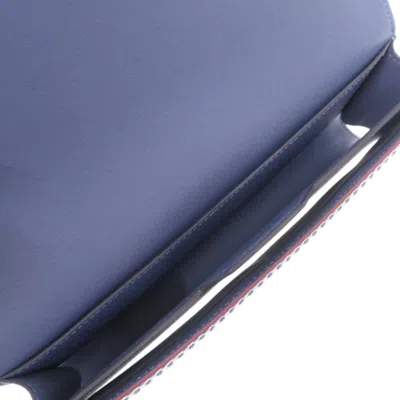 Pre-owned Hermes Blue Epsom Leather Long Wallet (bi-fold) ()