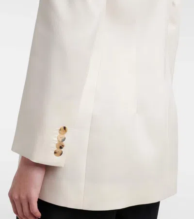 Calvin Klein Collection Adrian Wool And Silk Blazer In White