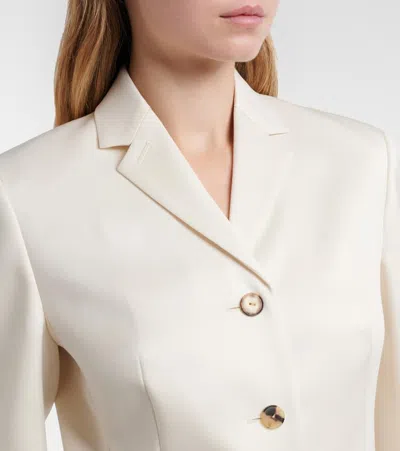 Calvin Klein Collection Adrian Wool And Silk Blazer In White