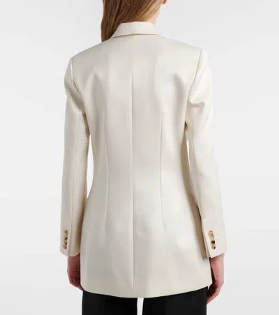 Calvin Klein Collection Adrian Wool And Silk Blazer In White