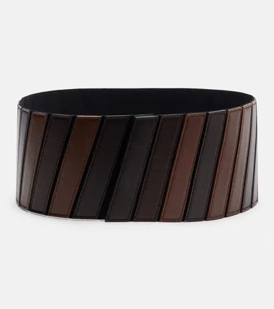 Alaïa Multicolor Leather Belt In Brown
