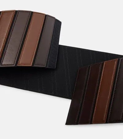 Alaïa Multicolor Leather Belt In Brown