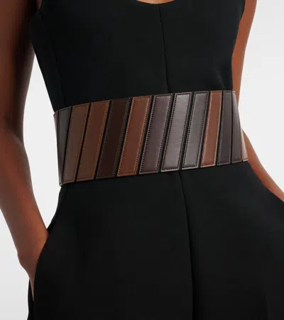 Alaïa Multicolor Leather Belt In Brown