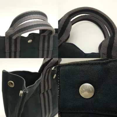 Pre-owned Hermes Gray Cotton Canvas Tote Bag ()