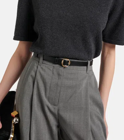 Jacquemus La Ceinture Salon Leather Belt In Black