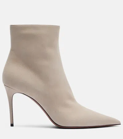 Paris Texas Vera 85 Suede Ankle Boots In Gray