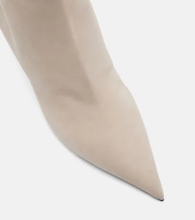 Paris Texas Vera 85 Suede Ankle Boots In Gray