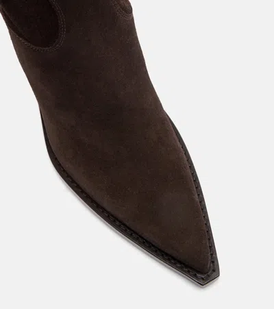 Paris Texas Vegas 100 Suede Cowboy Boots In Brown