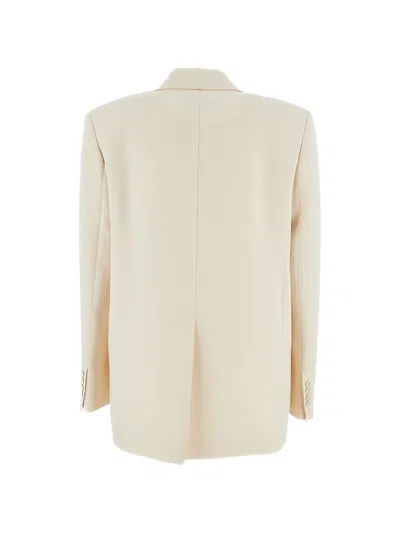 Max Mara Flap Pocket Button Jacket In Neutral