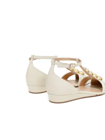 Chloé Ball Detail Sandals In White