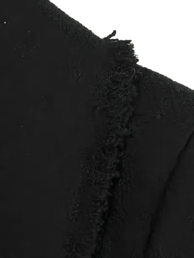 Pre-owned Chanel Coco Mark Wool Jacket In Black