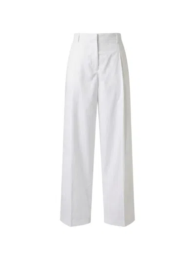 N°21 Pleat Trousers In White