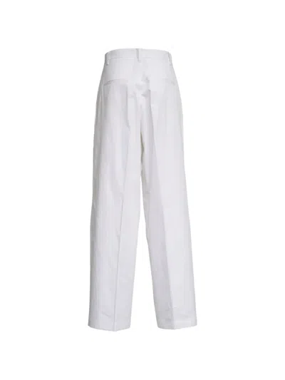 N°21 Pleat Trousers In White