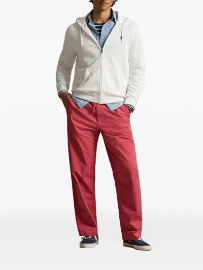 Polo Ralph Lauren Elasticated Pleated Trousers In Pink
