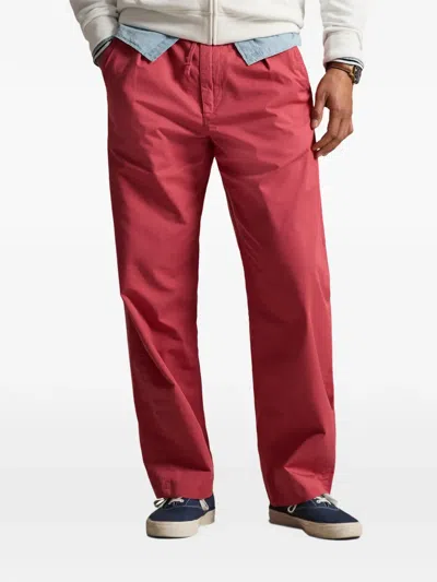 Polo Ralph Lauren Elasticated Pleated Trousers In Pink