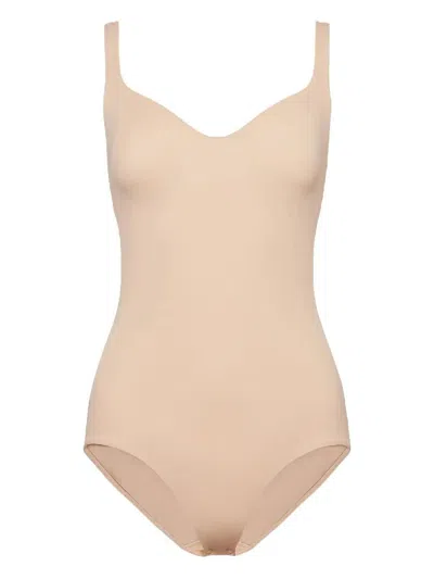 Wolford Mat De Luxe Forming Stretch-jersey Bodysuit In Neutral