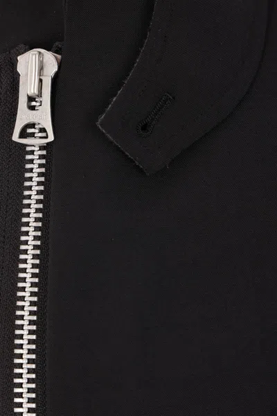 Sacai Rip Stop Zip-up Bomber Jacket In Black