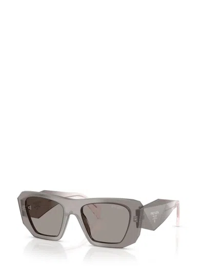 Prada Eyewear Rectangular Frame Sunglasses In Gray