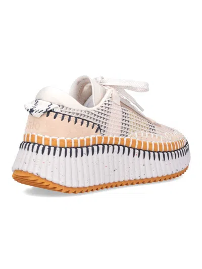 Chloé Chloe Nama Whipstitch-trim Low Top Sneaker In Multi