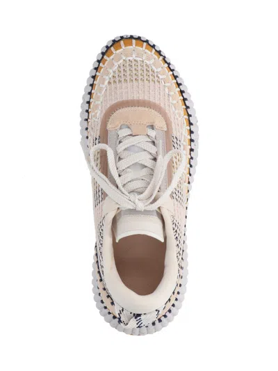 Chloé Chloe Nama Whipstitch-trim Low Top Sneaker In Multi