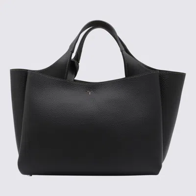 Tod's Black Leather Top Handle Bag In Black