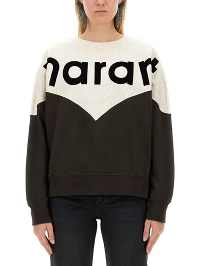 Isabel Marant Étoile Isabel Marant Etoile Two-color Cotton Blend Houston Sweatshirt Women In Black