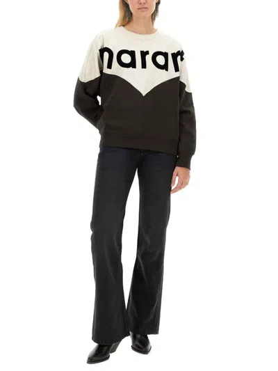 Isabel Marant Étoile Isabel Marant Etoile Two-color Cotton Blend Houston Sweatshirt Women In Black
