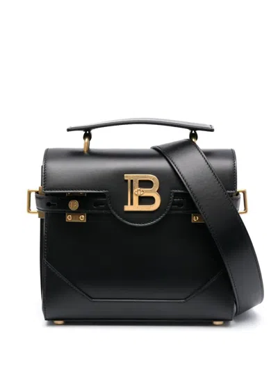 Balmain Women B-buzz Leather Crossbody Bag In Black