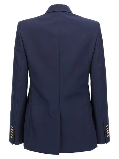 Gucci Double-breasted Blazer In Blue
