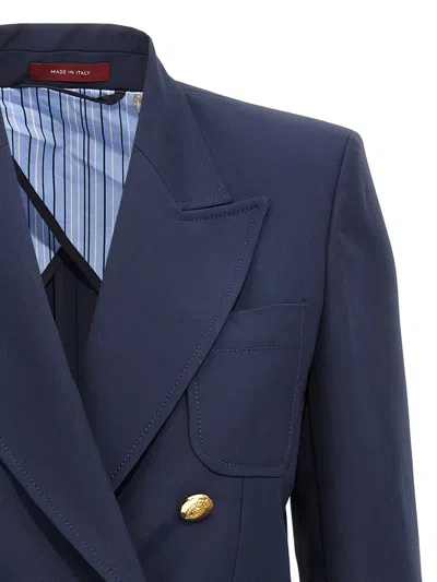 Gucci Double-breasted Blazer In Blue