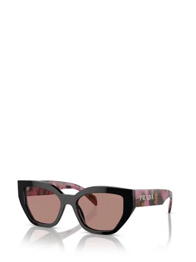 Prada Pr A09s Acetate Cate Eye Sunglasses In Brown
