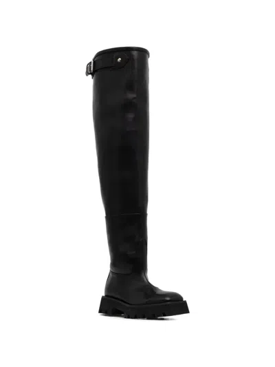 Fiorucci Buckle Strap Boots In Black