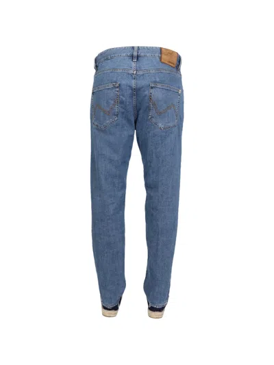 Lardini Medium Blue Five-pocket Jeans In Blue
