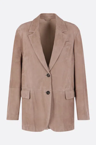 Brunello Cucinelli Single Breasted Jacket In Neutral