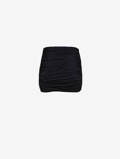Magda Butrym Draped Mini Skirt In Black