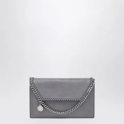 Stella Mccartney Falabella Crossbody Wallet Bag In Dark Barolo In Gray
