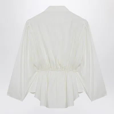 Chloé Ivory Silk-blend Blouse Women In Sand